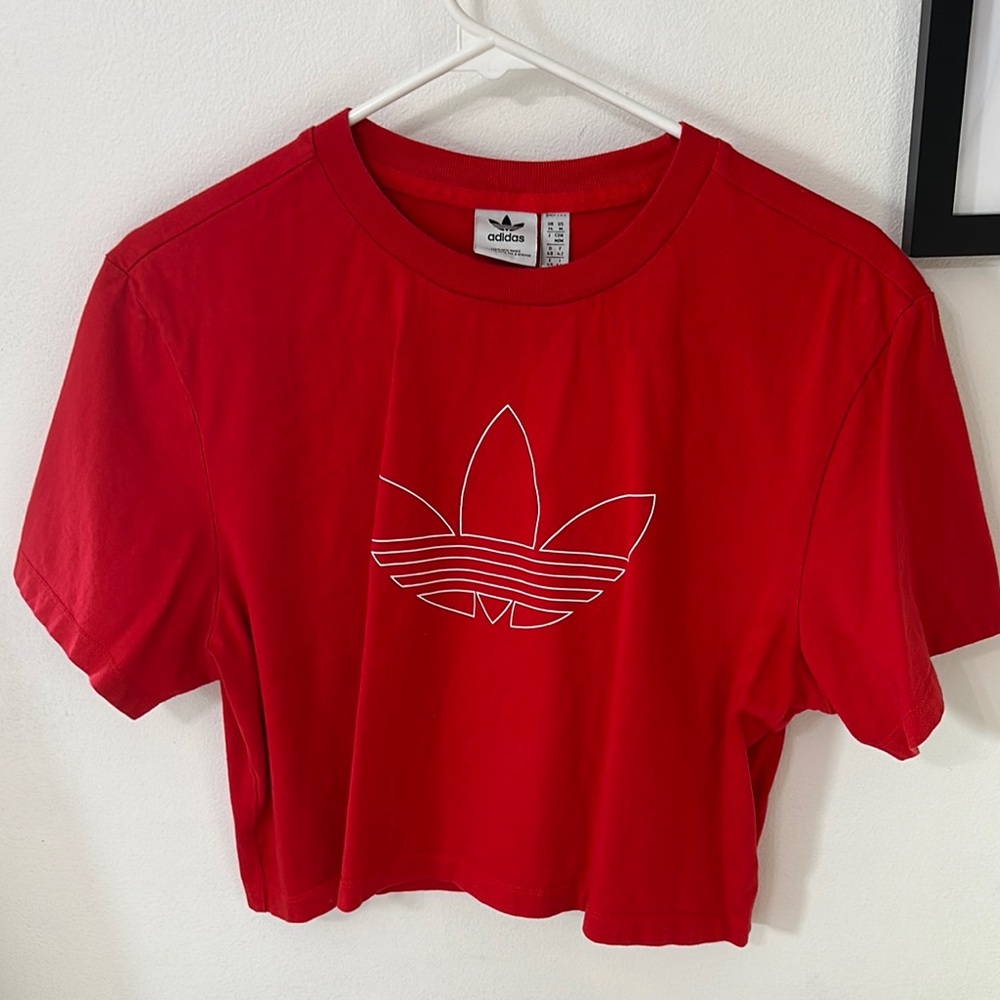 Adidas Women's Red Crop Top